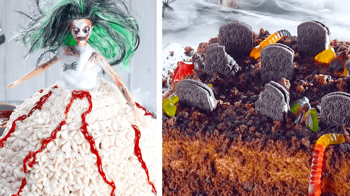 Graveyard Cake & Zombie Doll Cake Graveyard Cake & Zombie Doll Cake