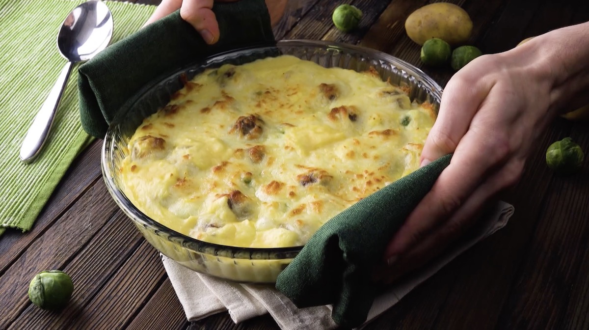 Meatball & Brussels Sprout Bake