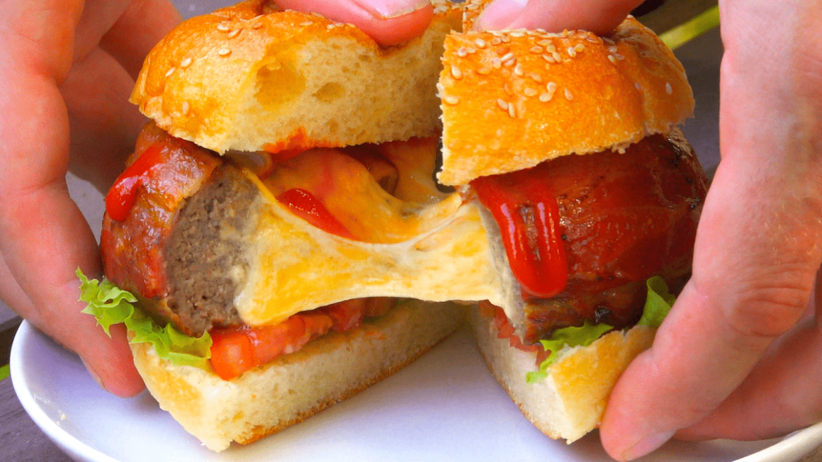Grilled Beer Can Burgers