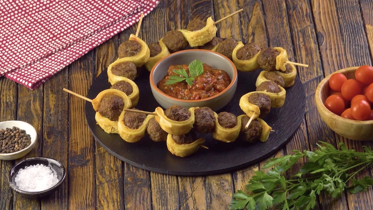 Skewered Meatballs