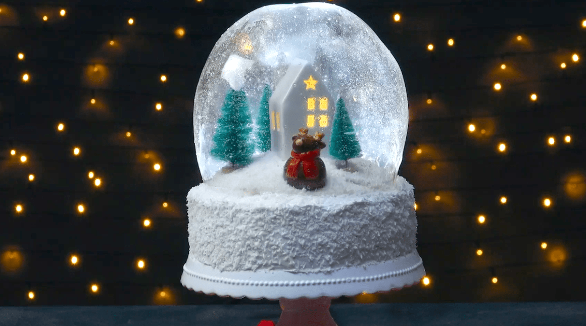 Winter Snow Globe Cake Winter Snow Globe Cake