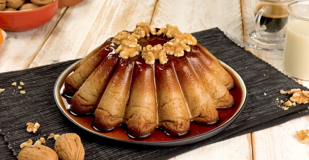 Caramel Walnut Flan
