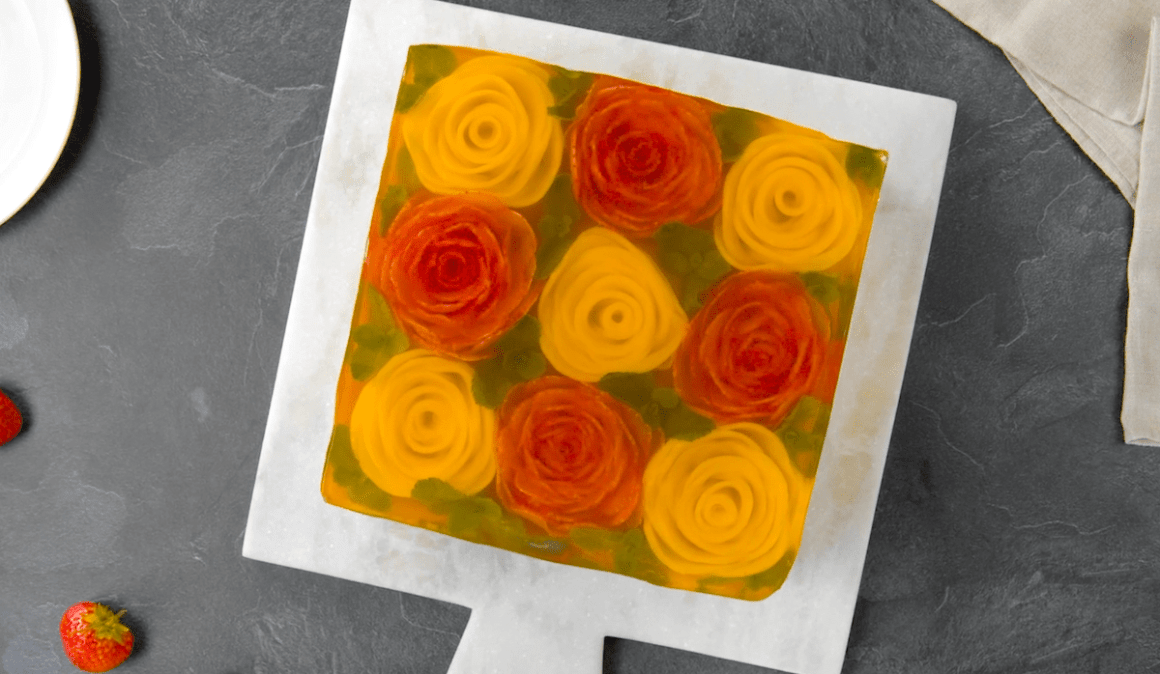 Rose Garden Jello Cake