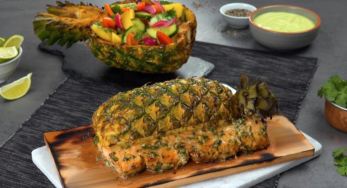 Smoky Grilled Salmon & Pineapple