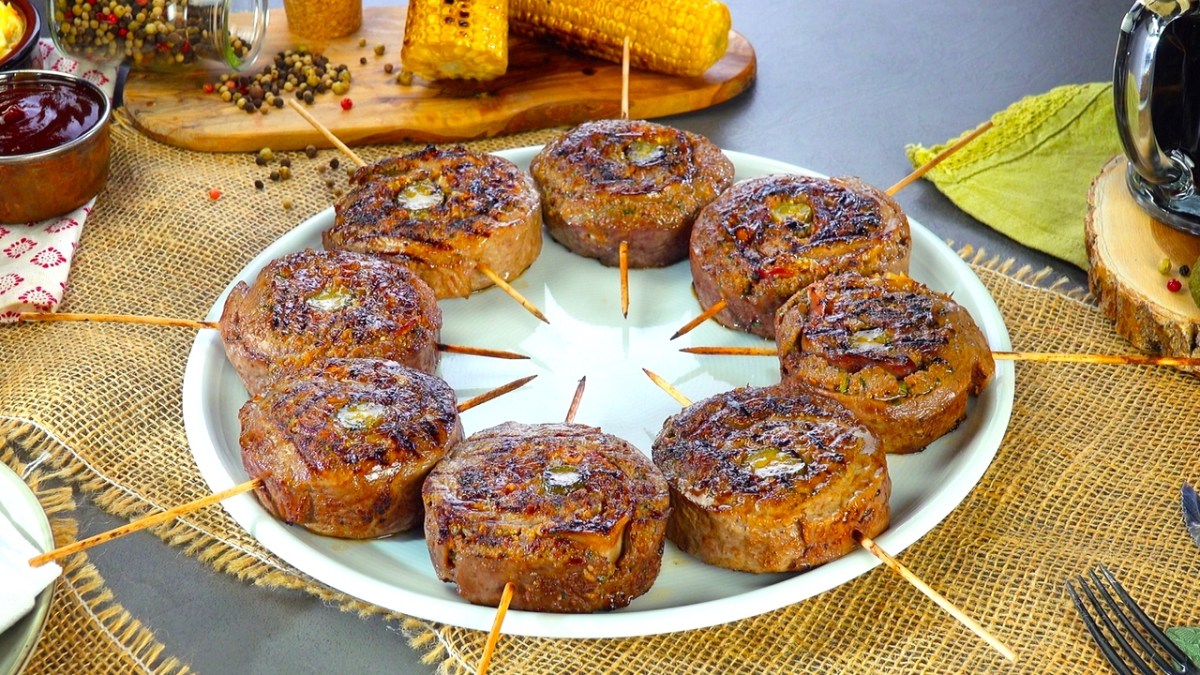 Grilled German Beef Roulade Skewers