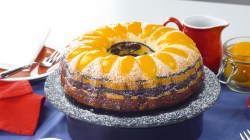Chocolate Peach Bundt Cake