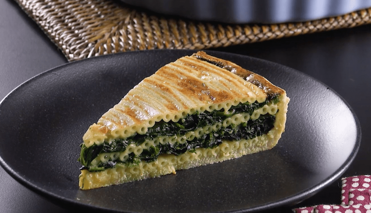 Macaroni Spinach Tart