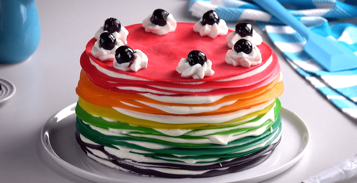 Rainbow Crepe Cake