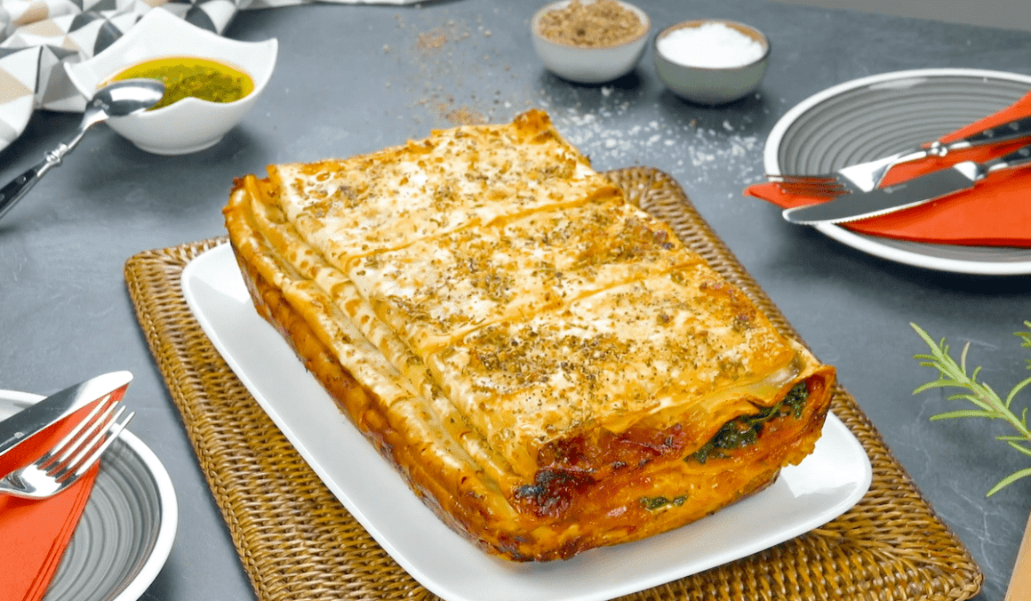 Layered Lasagna Tower Layered Lasagna Tower