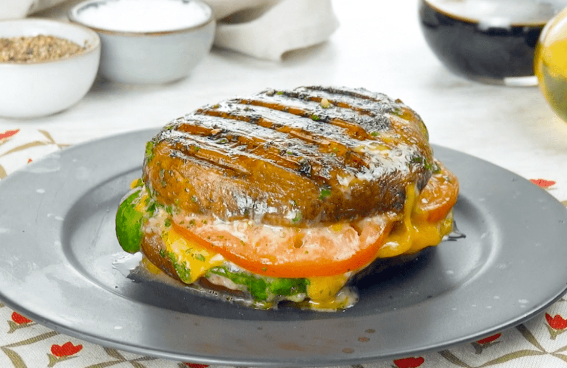 Grilled Portobello Mushroom Burger Grilled Portobello Mushroom Burger