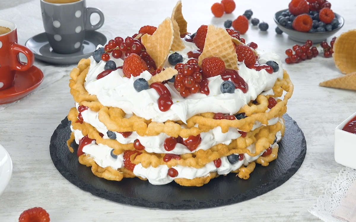 Triple Berry Funnel Cake