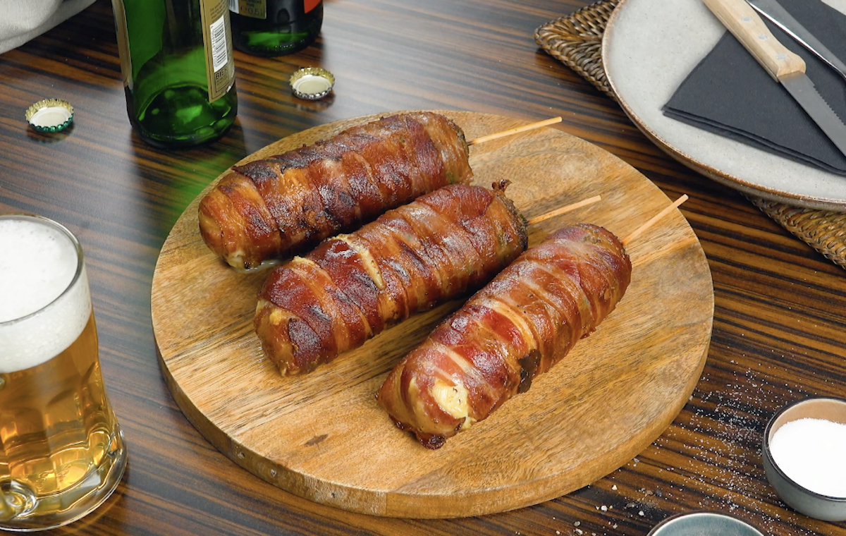 Cheesy Potato Bacon Skewers