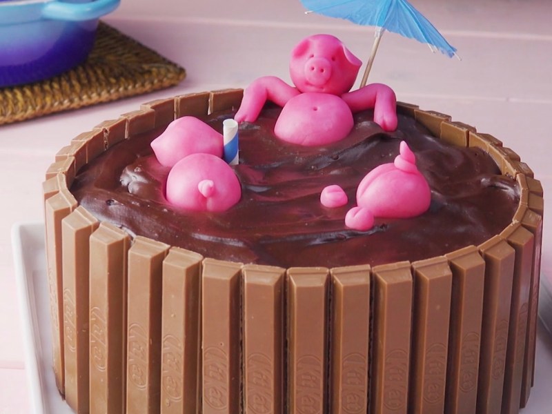 Piggy Mud Bath Cake
