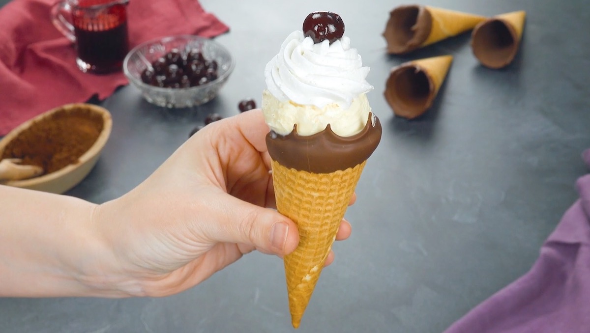 Waffle Cone Cinnamon Buns & Sundae Cones