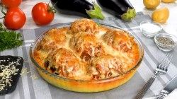 Eggplant Meatball Casserole
