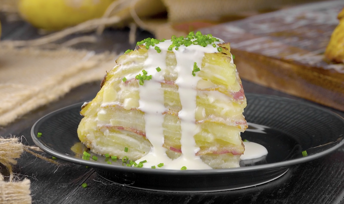 Scalloped Potato Dome Cake